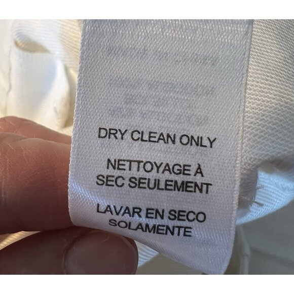 Frame Women’s Linen Cotton Pants Size 6 White Wide Leg High Rise Zipper NWT - Picture 12 of 15